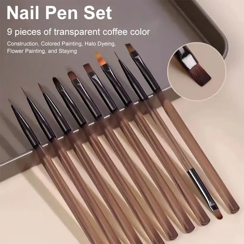 Furniture Hardware Nails - 9Pcs Set Kuas Nail Art Multi