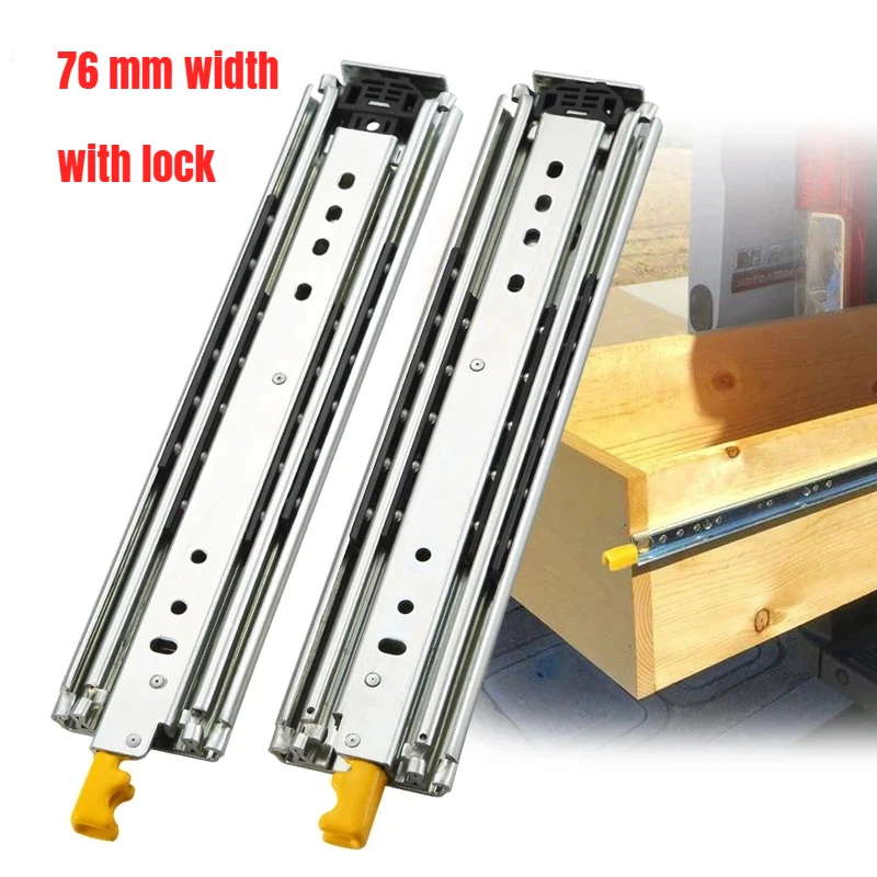 Furniture Rails Hardware - Rel Laci Tugas Berat dengan Kunci,