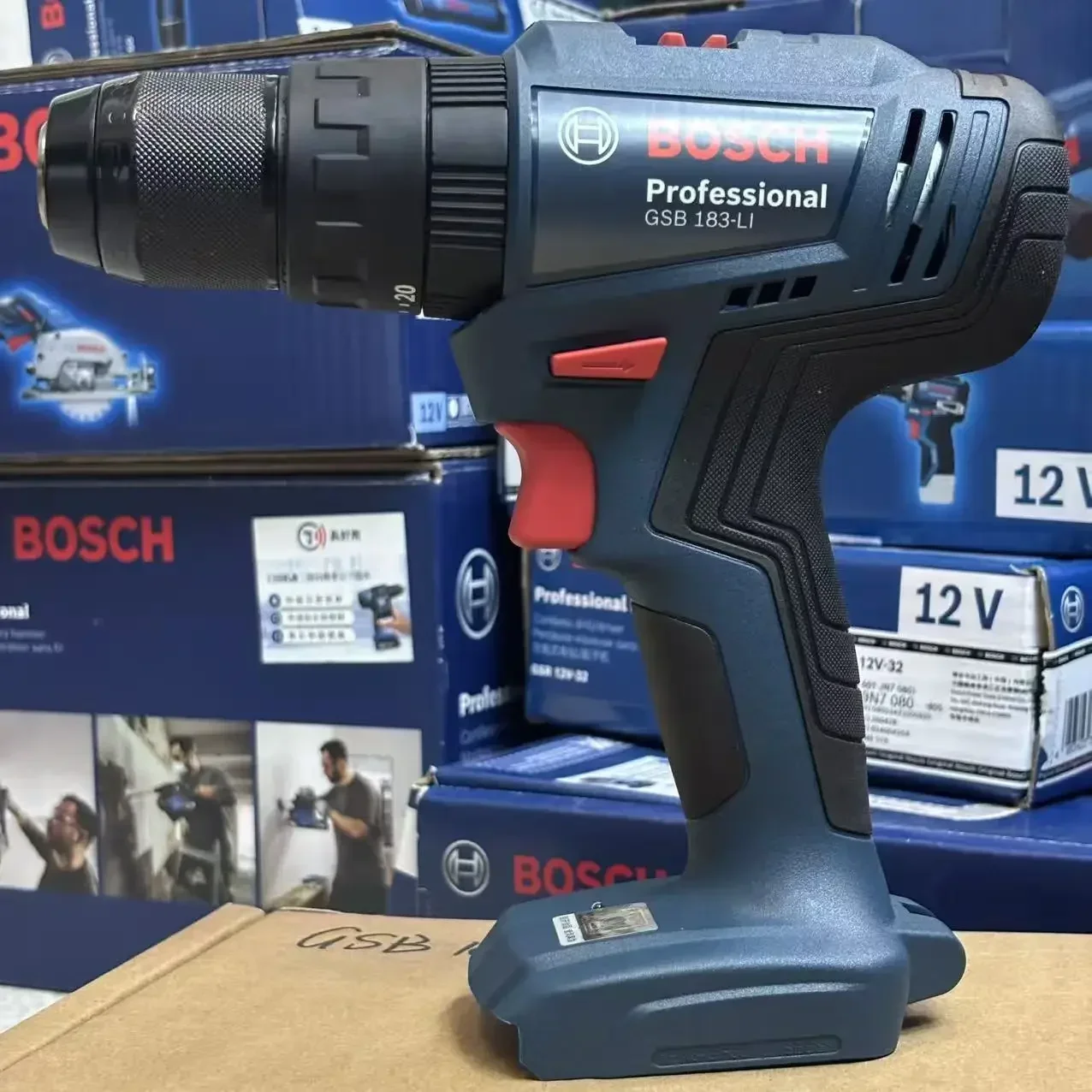 Bosch Drill Gsb 18V - Bosch GSB 183-LI, Bor Elektrik Tanpa