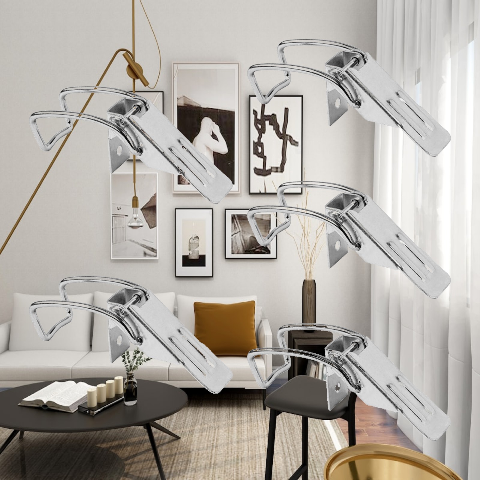 Furniture Hardware Latch - 5x Pengait Pengunci Logam Kokoh Universal
