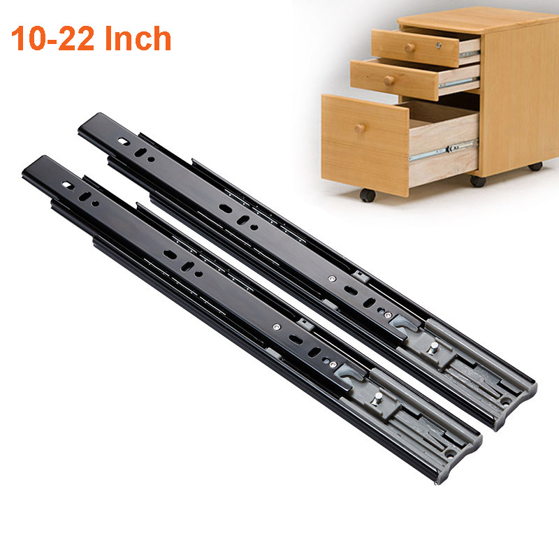 Furniture Rails Hardware - 2 buah laci penyangga logam geser
