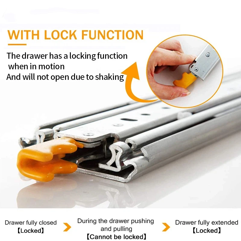 Rel Laci Tugas Berat dengan Ku - Furniture Rails Hardware ulasan dan harga