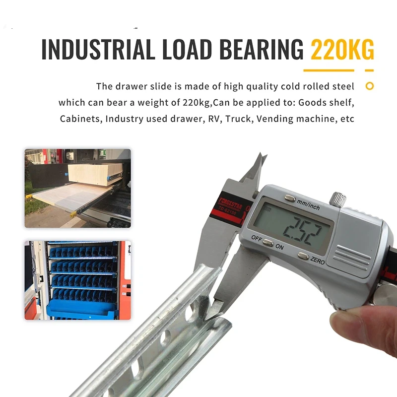 Rel Laci Tugas Berat dengan Ku - Furniture Rails Hardware ulasan dan harga