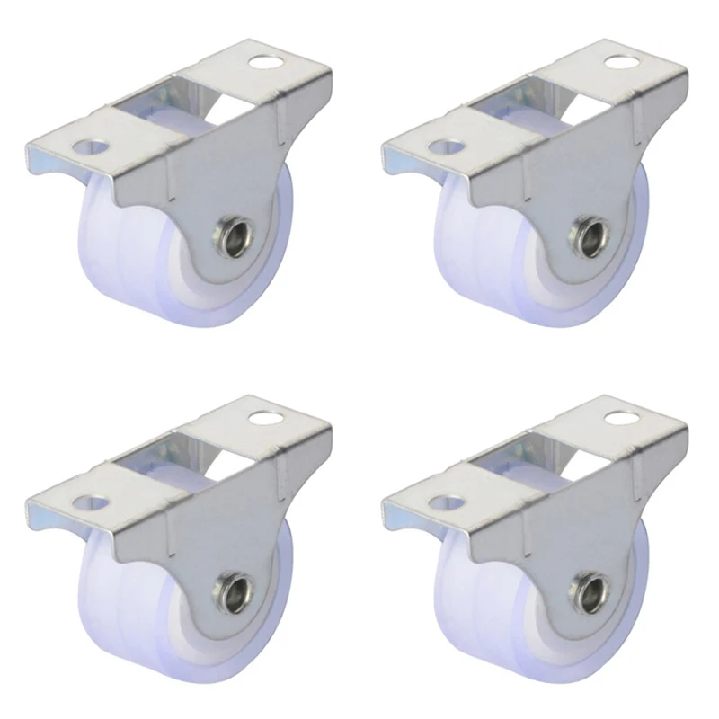 4 Buah Roda Putar Tetap Putih  - Furniture Rails Hardware ulasan dan harga